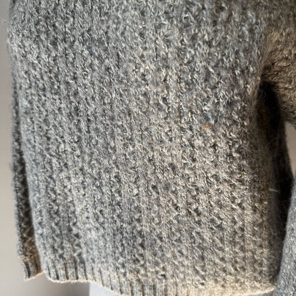 Wool Alpaca Blend Women’s Light Brown Mock Neck Ribbed Knit Cozy Sweater Sz S - Picture 5 of 9